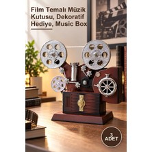 Yenilig 3 Adet Film Makinesi Müzik Kutusu – Film Temalı Müzik Kutusu, Dekoratif Hediye, Music Box