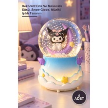 Yenilig 5 Adet Kuromi Orta Boy Işıklı Müzikli Kar Küresi – Dekoratif Oda ve Masaüstü Süsü, Snow Globe, Müzikli Işıklı Tasarım