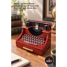 Yenilig 1 Adet Daktilo Müzik Kutusu – Daktilo Tasarımlı Müzik Kutusu, Dekoratif Hediye ve Masaüstü Süs, Music Box
