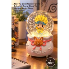 Yenilig 3 Adet Naruto Kar Küresi – Motorlu Işıklı Müzikli Figürlü Dekoratif Snow Globe ve Lighted Music Globe
