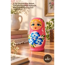 Yenilig 3 Adet Matruşka – Iç Içe Geçmeli Rus Bebek, Dekoratif Konsept Hediyelik, Matryoshka Nesting Doll