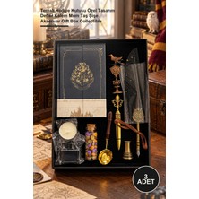 Yenilig 3 Adet Harry Potter Lüx Divit Seti – Temalı Hediye Kutusu Özel Tasarım Defter Kalem Mum Taş Şişe Aksesuar Gift Box Collectible