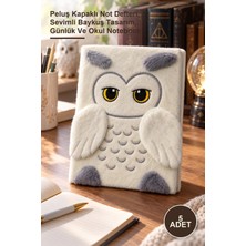 Yenilig 5 Adet Harry Potter Baykuş Temalı Peluş Defter – Peluş Kapaklı Not Defteri, Sevimli Baykuş Tasarım, Günlük ve Okul Notebook