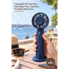 Yenilig 2 Adet Mini El Fanı – Taşınabilir El Tipi Fan, Cep Boyu Fan, Lacivert, Portable Hand Fan