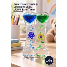 Yenilig 5 Adet Renkli Sıvı Kum Saati – Sulu Oyun Oyuncağı, Likit Kum Saati, Liquid Sand Timer