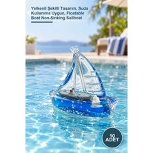 Yenilig 10 Adet Batmayan Gemi – Yelkenli Şekilli Tasarım, Suda Kullanıma Uygun, Floatable Boat Non-Sinking Sailboat