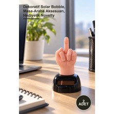 Yenilig 2 Adet Güneş Enerjili Sallanan Orta Parmak – Dekoratif Solar Bobble, Masa-Araba Aksesuarı, Hediyelik Novelty