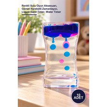 Yenilig 10 Adet Sıvı Kum Saati – Renkli Sulu Oyun Aksesuarı, Görsel Hareketli Zamanlayıcı, Liquid Sand Timer, Water Timer