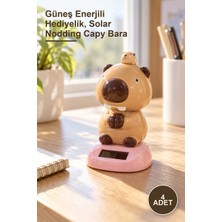 Yenilig 4 Adet Kafa Sallayan Capybara – Güneş Enerjili Hediyelik, Solar Nodding Capy Bara