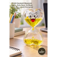 Yenilig 1 Adet Sıvı Kum Saati – Renkli Hareketli Masaüstü Dekor, Sulu Oyun ve Masa Üstü Süs, Liquid Hourglass