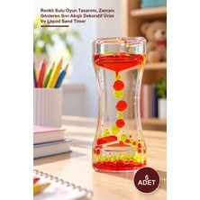 Yenilig 5 Adet Renkli Sıvı Kum Saati – Hareketli Damlacıklı Masaüstü Dekor Sulu Oyun Liquid Motion Desk Ornament Liquid Sand Hourglass