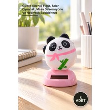 Yenilig 5 Adet Kafa Sallayan Panda – Güneş Enerjili Figür, Solar Oyuncak, Masa Dekorasyonu ve Hediyelik Bobblehead
