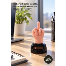 Yenilig 10 Adet Güneş Enerjili Sallanan Orta Parmak – Dekoratif Solar Bobble, Masa-Araba Aksesuarı, Hediyelik Novelty