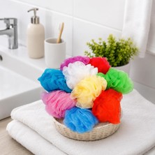 Str Store 3 Adet Renkli Banyo Lifi, Tül Örgü, Köpürtücü Banyo Süngeri, Askı Ipli Pratik Kişisel Bakım Lifi