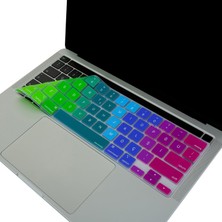 Str Store MacBook Klavye Koruyucu Türkçe Q Çeviri A2338 M1 M2 13 Inç A2251 A2289 A2141 16 Inç Us Ansı Düz Enter Silikon Keyboard Cover Touch Bar Pembe Yeşil