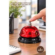 Yenilig 4 Adet Masa Zili – Parlak Renkli Dekoratif Konsept Hediyelik, Masa Üstü Çağrı Zili, Desk Bell Service Bell