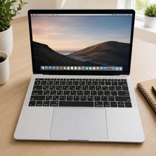 Str Store MacBook Arapça Klavye Koruyucu A1534 A1708 Uyumlu Silikon Klavye Koruyucu Arapça Baskılı Us Amerikan Enter Siyah