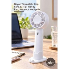 Yenilig 4 Adet Mini El Fanı – Beyaz Taşınabilir Cep Fanı, El Tipi Handy Fan, Konsept Hediyelik