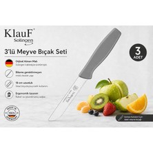 Str Store 3lü Meyve Bıçak Seti, 3 Adet Tırtıklı Meyve Bıçağı, Paslanmaz Çelik, Ergonomik Kaymaz Sap, Ultra Keskin, Meyve ve Sebze Için, 18 Cm. Siyah Renk (Gri)