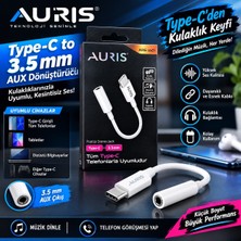 Auris ARS-JA01 Type-C 3.5 mm Kulaklık ve Ses Dönüştürücü Jak - Lisinya