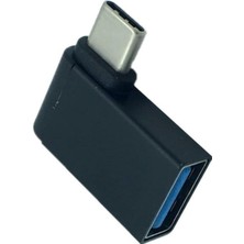 Str Store 4658 Type C 3.1 To USB 3.0 Şarj 90 Dirsek Köşe Çevirici Dönüştürücü Adaptör