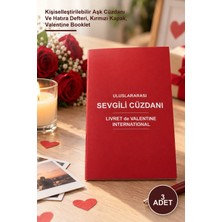 Yenilig 3 Adet Uluslararası Sevgili Cüzdanı – Kişiselleştirilebilir Aşk Cüzdanı ve Hatıra Defteri, Kırmızı Kapak, Valentine Booklet