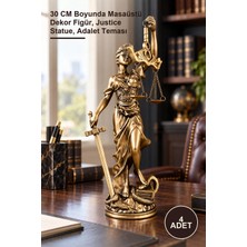 Yenilig 4 Adet Adalet Biblo – 30 cm Boyunda Masaüstü Dekor Figür, Justice Statue, Adalet Teması