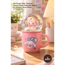 Yenilig 2 Adet Kar Küresi – Altı Fincan Üstü Tasarımlı Sürpriz Paket, Dekoratif Hediye ve Süsleme Snow Globe