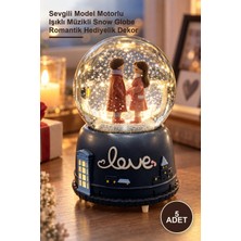Yenilig 5 Adet Kar Küresi – Sevgili Model Motorlu Işıklı Müzikli Snow Globe Romantik Hediyelik Dekor