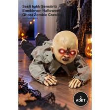 Yenilig 2 Adet Yerde Emekleyen Hareketli Bebek Hayalet Zombi Dekor – Sesli Işıklı Sensörlü Emekleyen Halloween Ghost Zombie Crawling