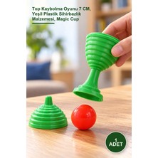 Yenilig 1 Adet Sihirli Kupa – Top Kaybolma Oyunu 7 Cm, Yeşil Plastik Sihirbazlık Malzemesi, Magic Cup