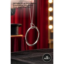Yenilig 10 Adet Sihirli Halka Illüzyon Oyunu – 5x5 Halka 35 cm Zincir, Serbest Bırakıldığında Düğümlenen Zincir, Magic Ring Trick