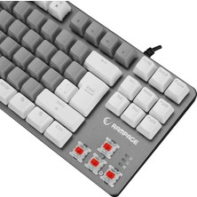 Aydogan's Snug K14 Gri/beyaz Red Swıtch Rainbow Tkl Mekanik Gaming Oyuncu Klavye