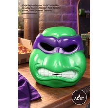 Yenilig 4 Adet Donatello Maske – Ninja Kaplumbağalar Ninja Turtles Mor Cosplay Maskesi, Kostüm Parti Karakter Maske, Hafif Dayanıklı Tasarım