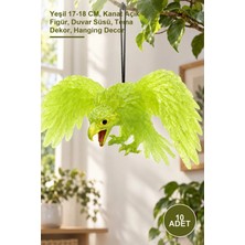 Yenilig 10 Adet Asılabilir Lateks Kartal Dekor Süsü – Yeşil 17-18 Cm, Kanat Açık Figür, Duvar Süsü, Tema Dekor, Hanging Decor