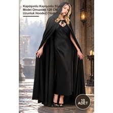 Yenilig 10 Adet Pelerin – Kapüşonlu Kapişonlu Siyah Model Omuzdan 120 cm Uzunluk Hooded Cloak Cape
