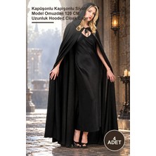 Yenilig 4 Adet Pelerin – Kapüşonlu Kapişonlu Siyah Model Omuzdan 120 cm Uzunluk Hooded Cloak Cape