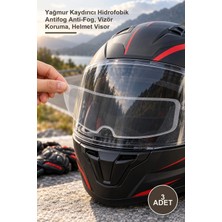 Yenilig 3 Adet Kask Vizörü Koruyucu Film – Yağmur Kaydırıcı Hidrofobik Antifog Anti-Fog, Vizör Koruma, Helmet Visor
