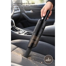 Yenilig 3 Adet Sinbo Oto Araç Süpürgesi – Çakmaklık Şarjlı El Tipi 3600 Mah Hepa Filtre Mini Taşınabilir 2 Başlıklı Car Vacuum