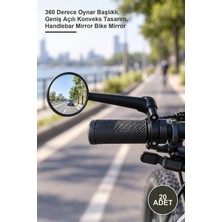 Yenilig 20 Adet Yuvarlak Gidon Üstü Bisiklet Aynası – 360 Derece Oynar Başlıklı, Geniş Açılı Konveks Tasarım, Handlebar Mirror Bike Mirror