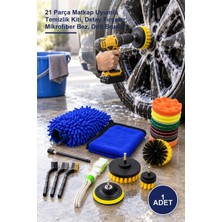 Yenilig 1 Adet Fırçalı Bakım Seti – 21 Parça Matkap Uyumlu Temizlik Kiti, Detay Fırçalar, Mikrofiber Bez, Drill Brush