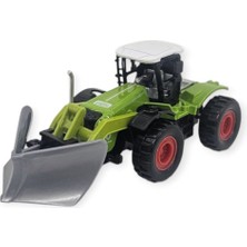 Farm Mini Oyuncak Traktör - 14 cm Kar Küreme ve Dozer Bıçaklı Çiftlik Aracı (Lisinya)