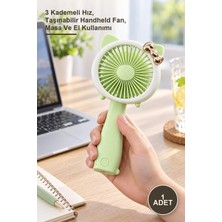 Yenilig 1 Adet Şarjlı El Fanı Vantilatör – 3 Kademeli Hız, Taşınabilir Handheld Fan, Masa ve El Kullanımı