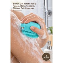 Yenilig 2 Adet Duş Jeli Hazneli Banyo Masaj Kesesi – Silikon Çift Taraflı Masaj Kesesi, Derin Temizlik, Shower Gel Dispenser
