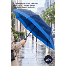 Yenilig 2 Adet Tam Otomatik Şemsiye – 8 Telli Fiberglas Iskelet, Tek Tuşla Açılır, Su Itici Kumaş, Katlanır Taşınabilir, Desenli Umbrella