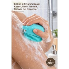 Yenilig 3 Adet Duş Jeli Hazneli Banyo Masaj Kesesi – Silikon Çift Taraflı Masaj Kesesi, Derin Temizlik, Shower Gel Dispenser