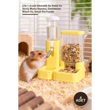 Yenilig 4 Adet Hamster Mama ve Su Kabı – 2'si 1 Arada Otomatik Su Sebili ve Geniş Mama Haznesi, Damlatmaz Bilyeli Uç, Small Pet Feeder