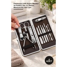 Yenilig 4 Adet Ocean Manikür Seti – Paslanmaz Çelik Kutulu Manikür ve Pedikür Seti, Ev Bakımı, Manicure Kit, Nail Care