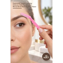 Yenilig 10 Adet Kaş Usturası – Ergonomik Tasarım ve Kolay Kullanım, Hızlı Tüy Alma Için Manual Brow Razor Eyebrow Razor