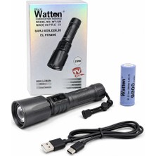 TKÇ Şarjlı El Feneri 20W 800 Lümen 5 Mod Xml